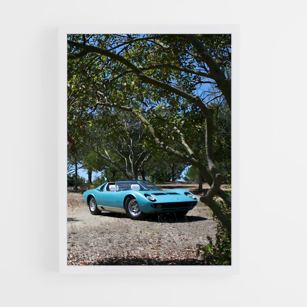 Poster Miura Émeraude – affiche Lamborghini (vue 3)